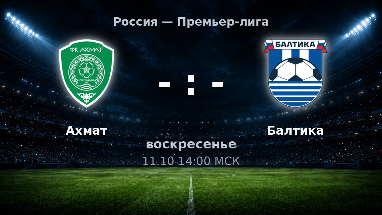 Ахмат — Балтика: анонс матча