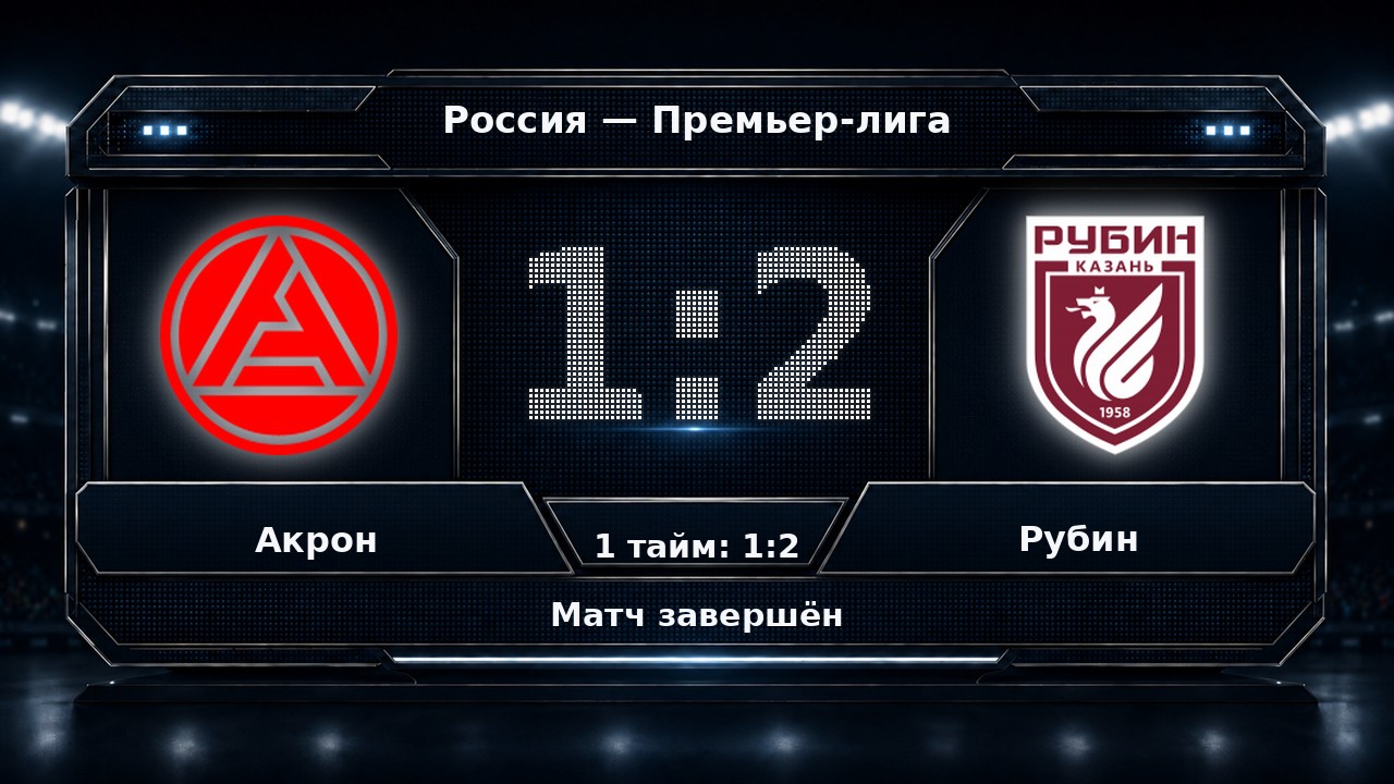 Акрон — Рубин: результат матча