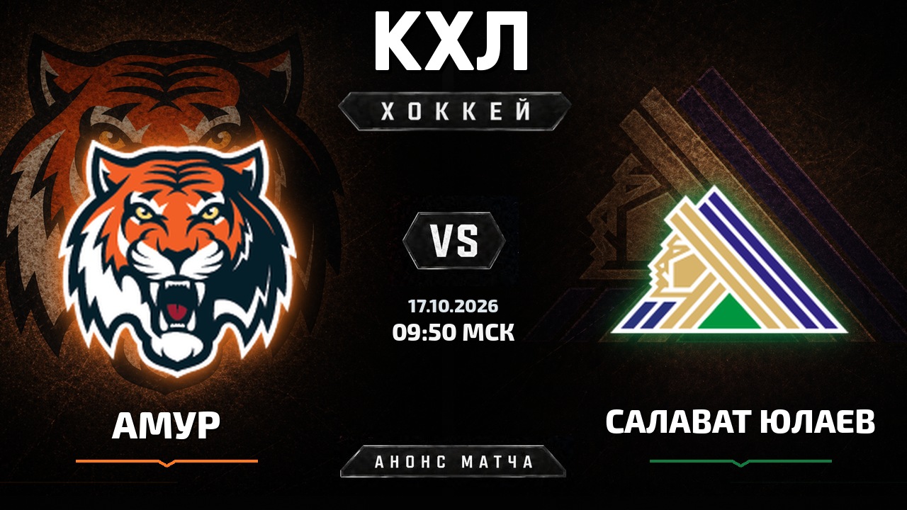 Амур — Салават Юлаев: анонс матча КХЛ