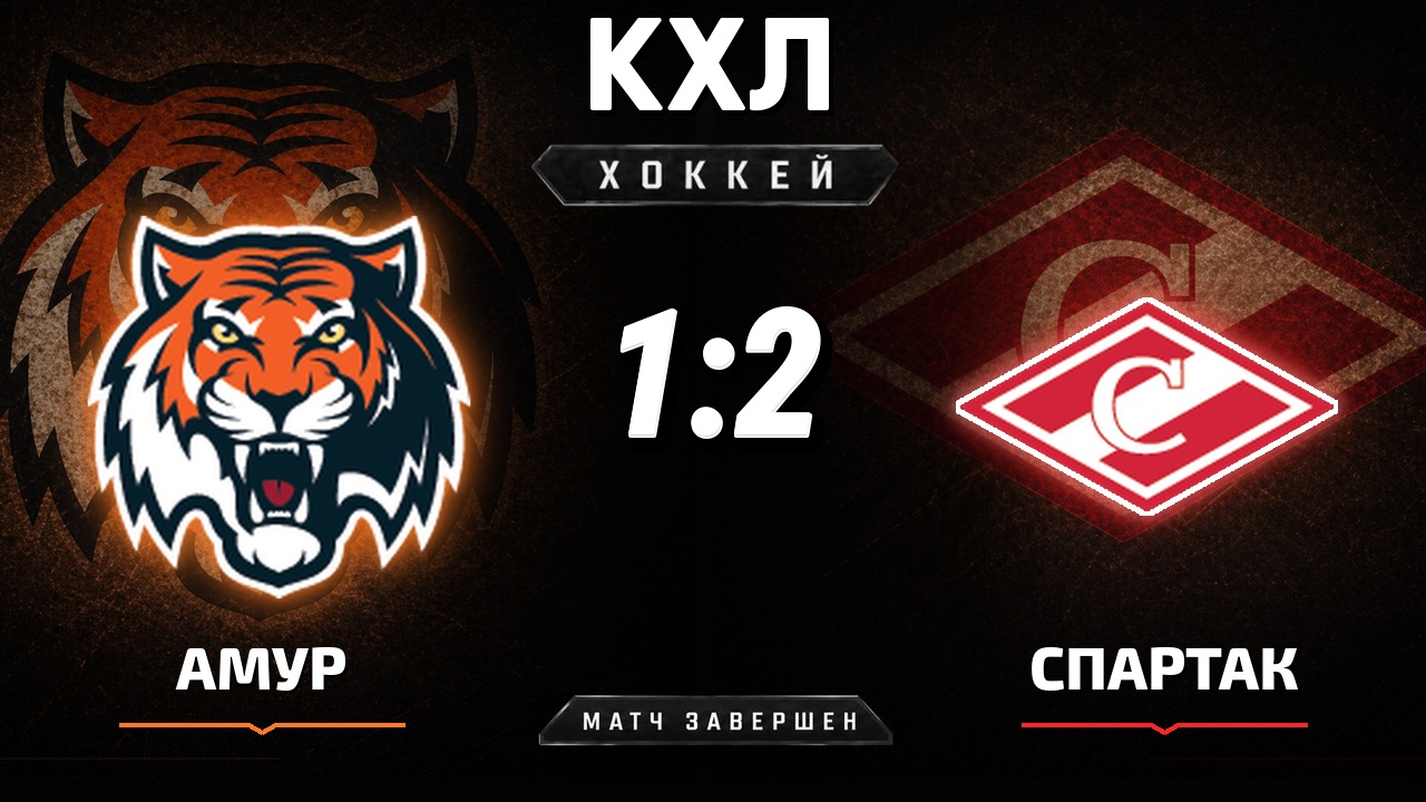 Амур — Спартак: результат матча КХЛ