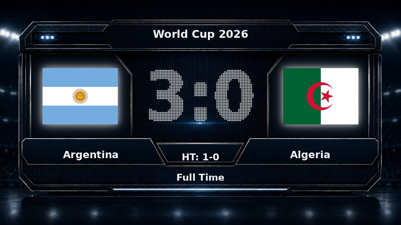 Argentina 3-0 Algeria: World Cup 2026 result