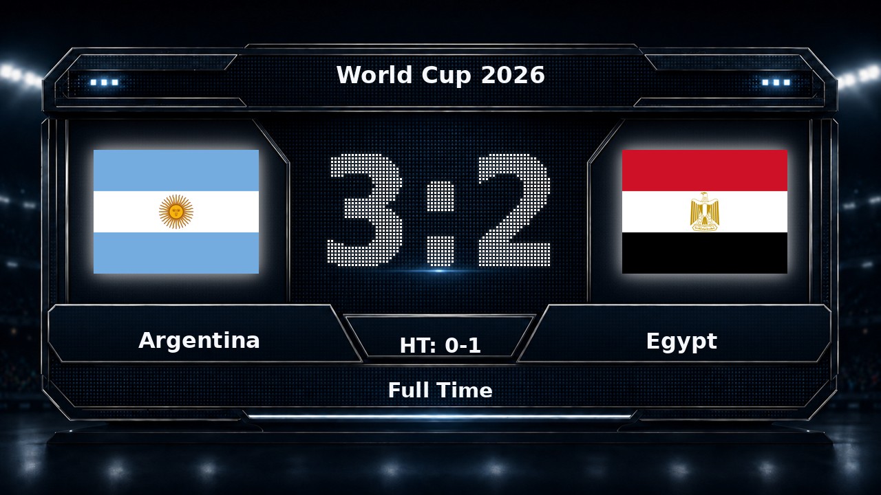 Argentina 3-2 Egypt: World Cup 2026 result