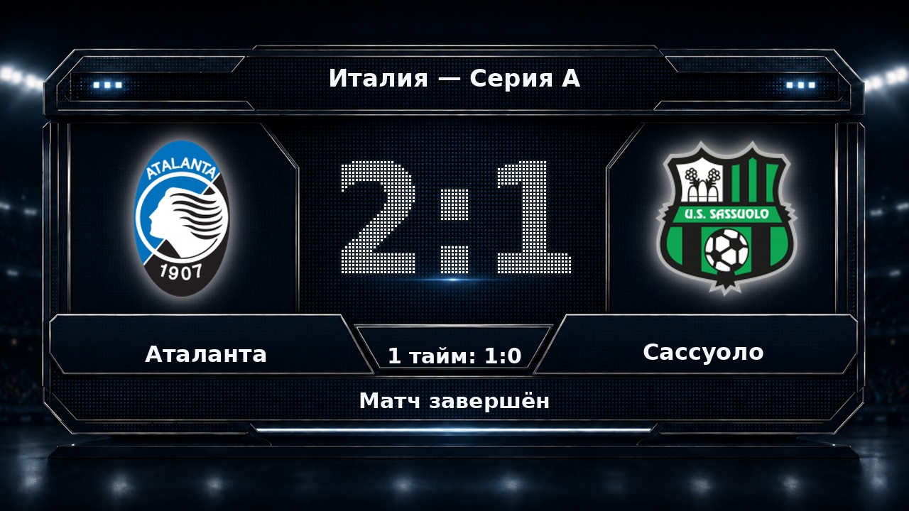 Аталанта — Сассуоло: результат матча