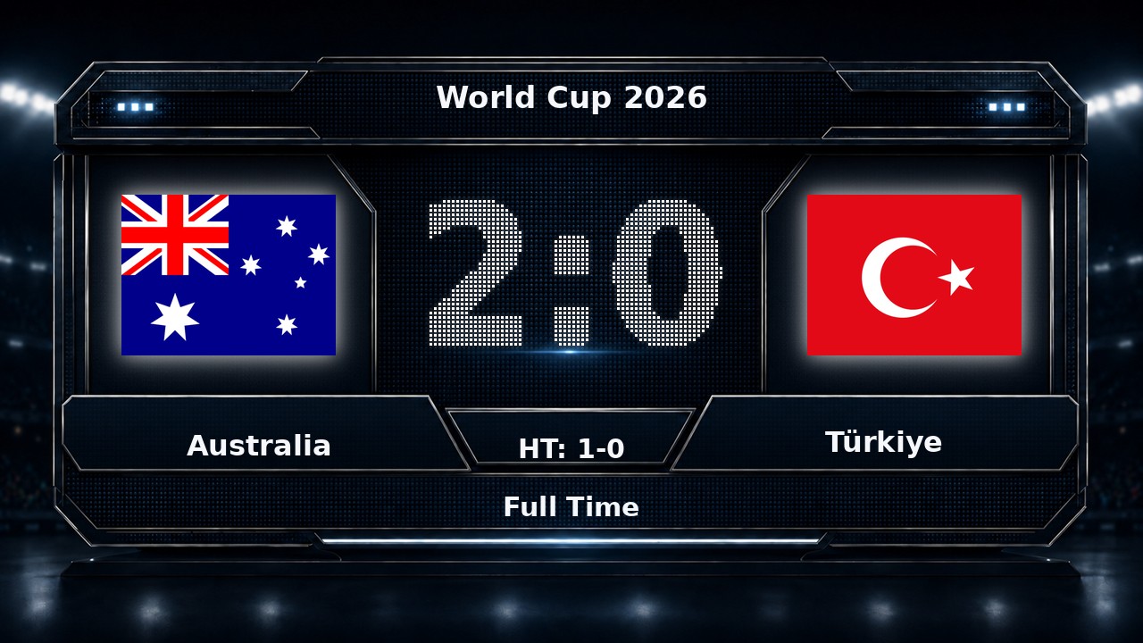 Australia 2-0 Türkiye: World Cup 2026 result