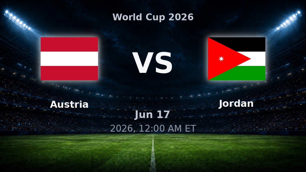 Austria vs Jordan: World Cup 2026 preview