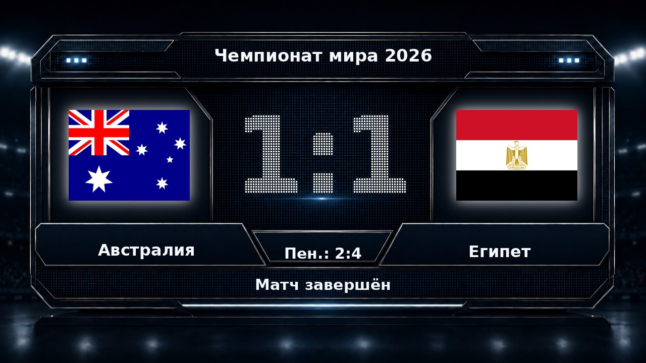 Австралия — Египет: результат матча ЧМ-2026