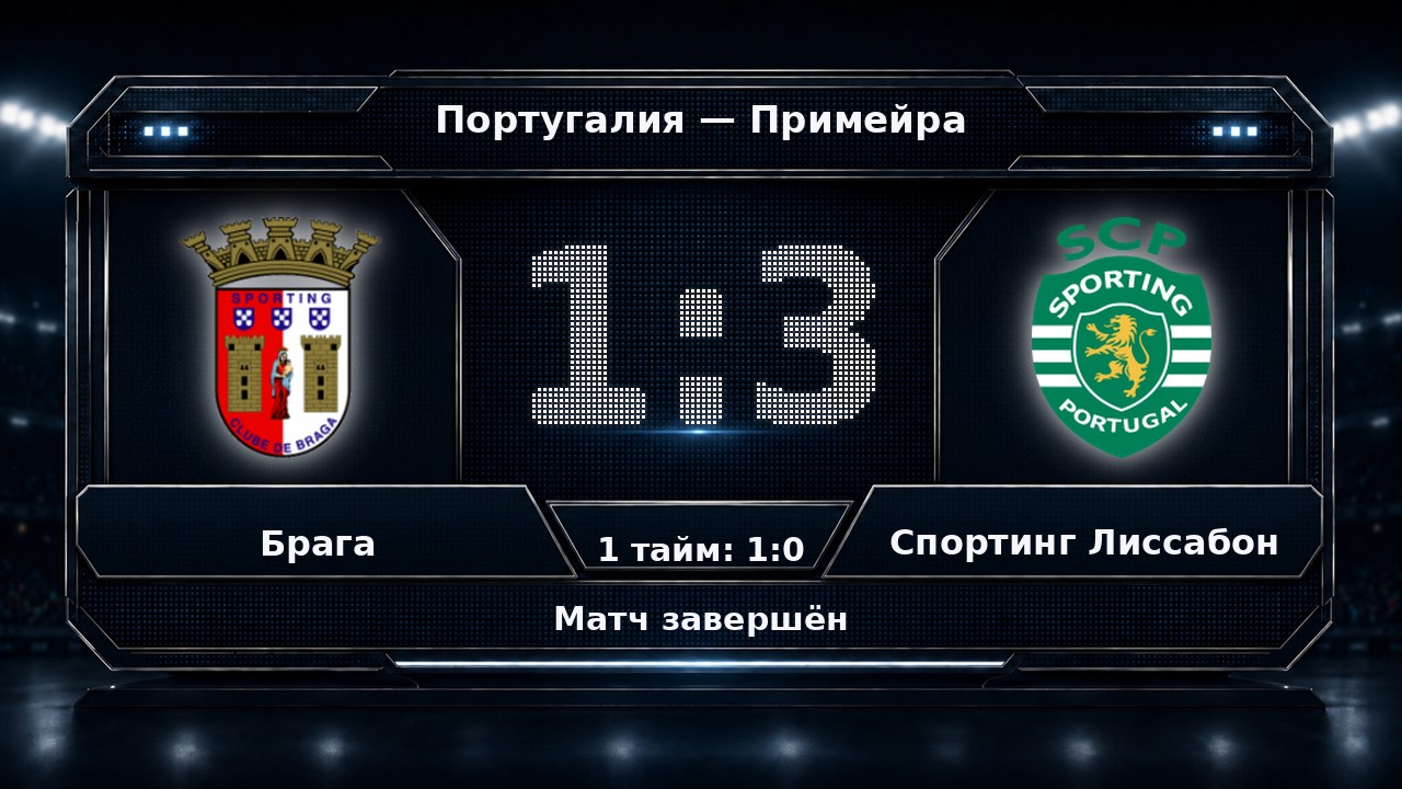 Брага — Спортинг Лиссабон: результат матча
