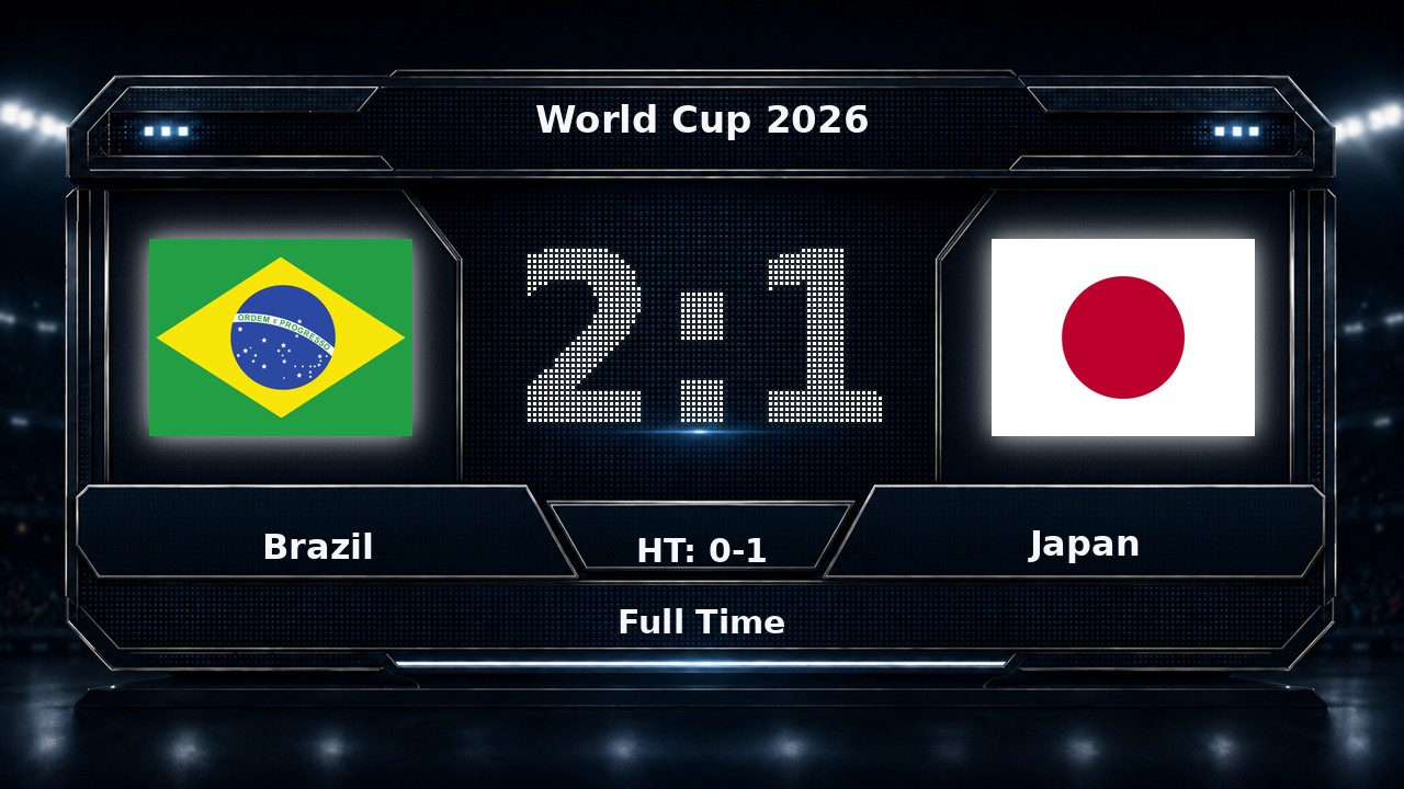 Brazil 2-1 Japan: World Cup 2026 result