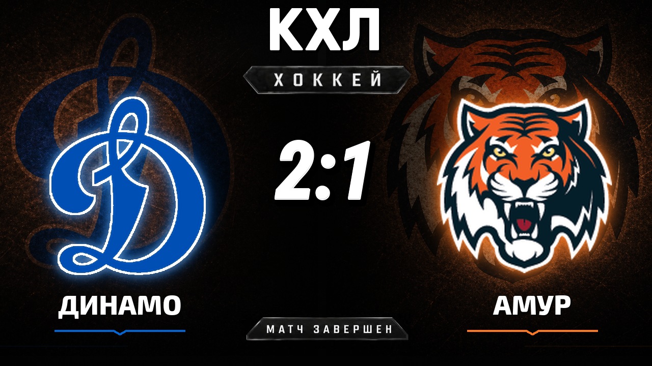 Динамо М — Амур: результат матча КХЛ