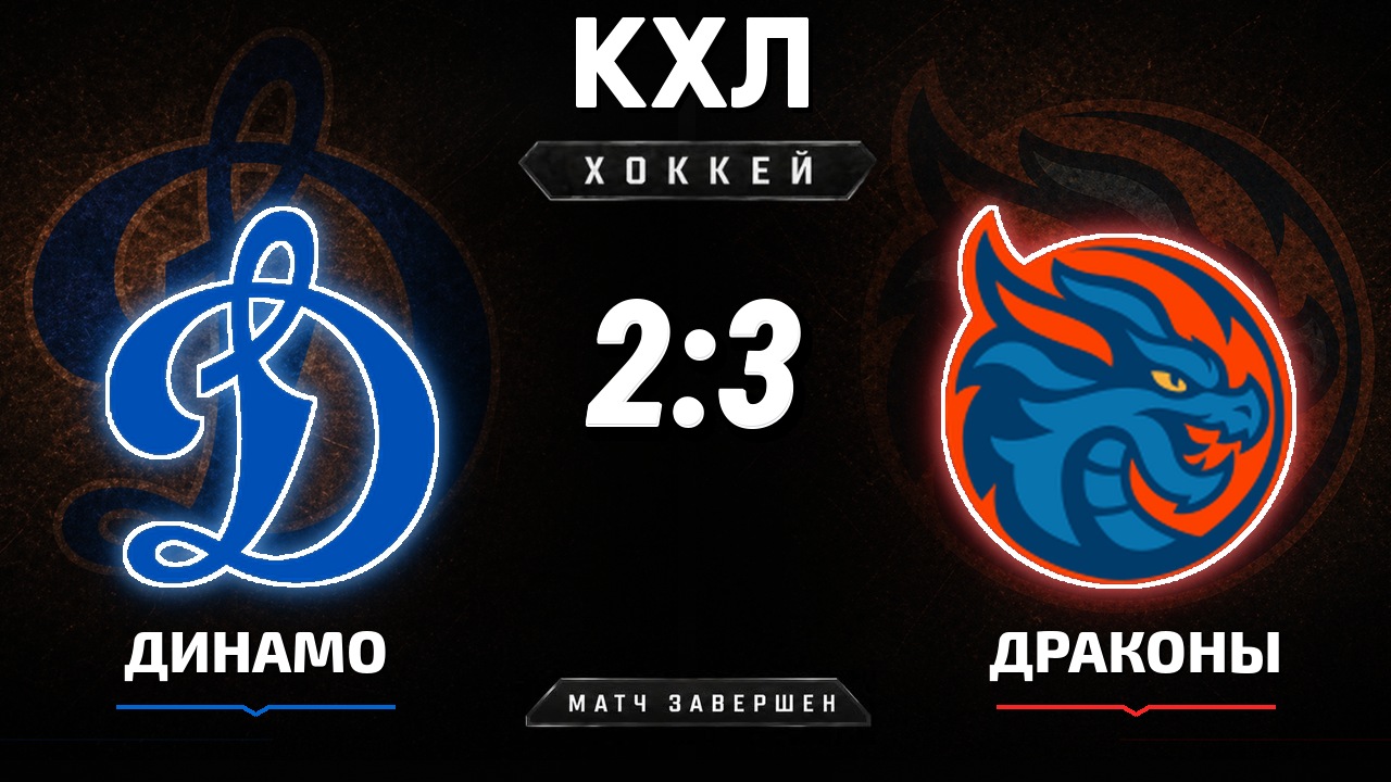 Динамо М — Драконы: результат матча КХЛ