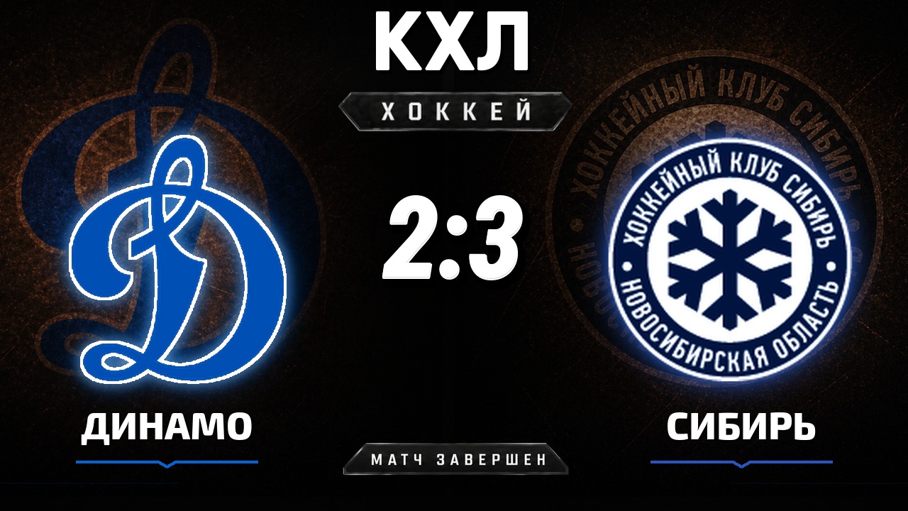 Динамо М — Сибирь: результат матча КХЛ