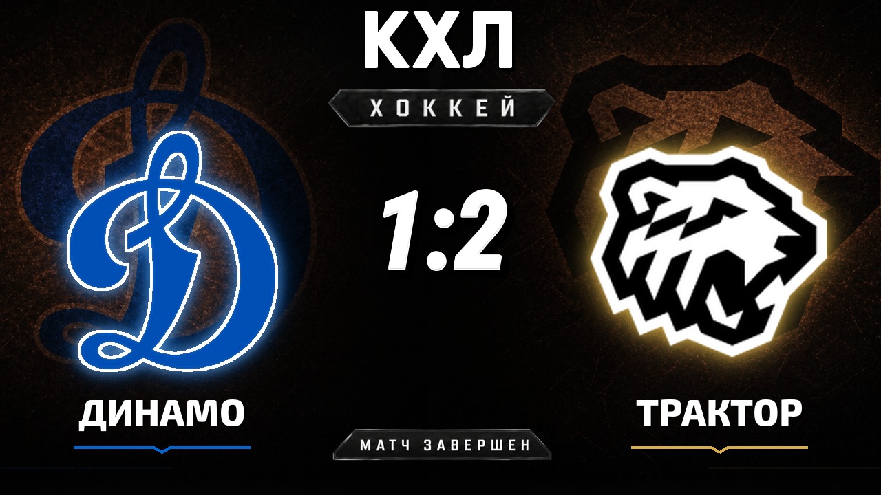 Динамо М — Трактор: результат матча КХЛ