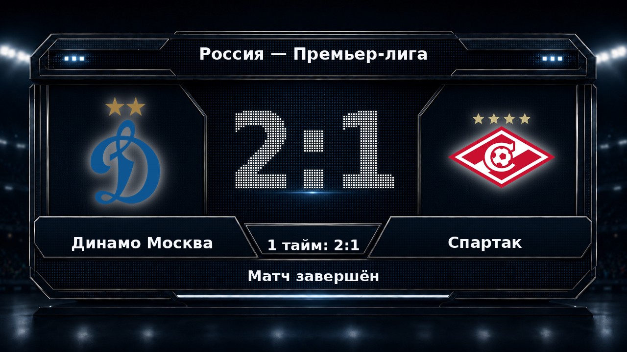Динамо Москва — Спартак: результат матча