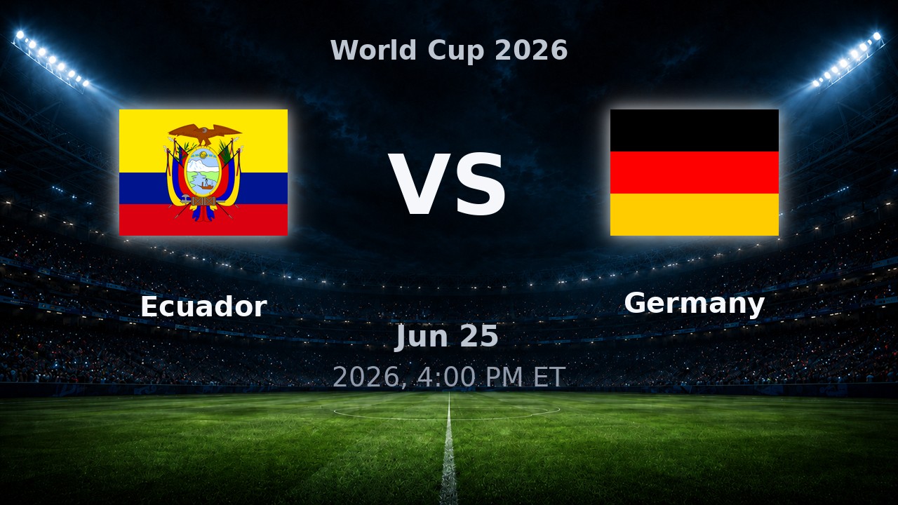 Ecuador vs Germany: World Cup 2026 preview
