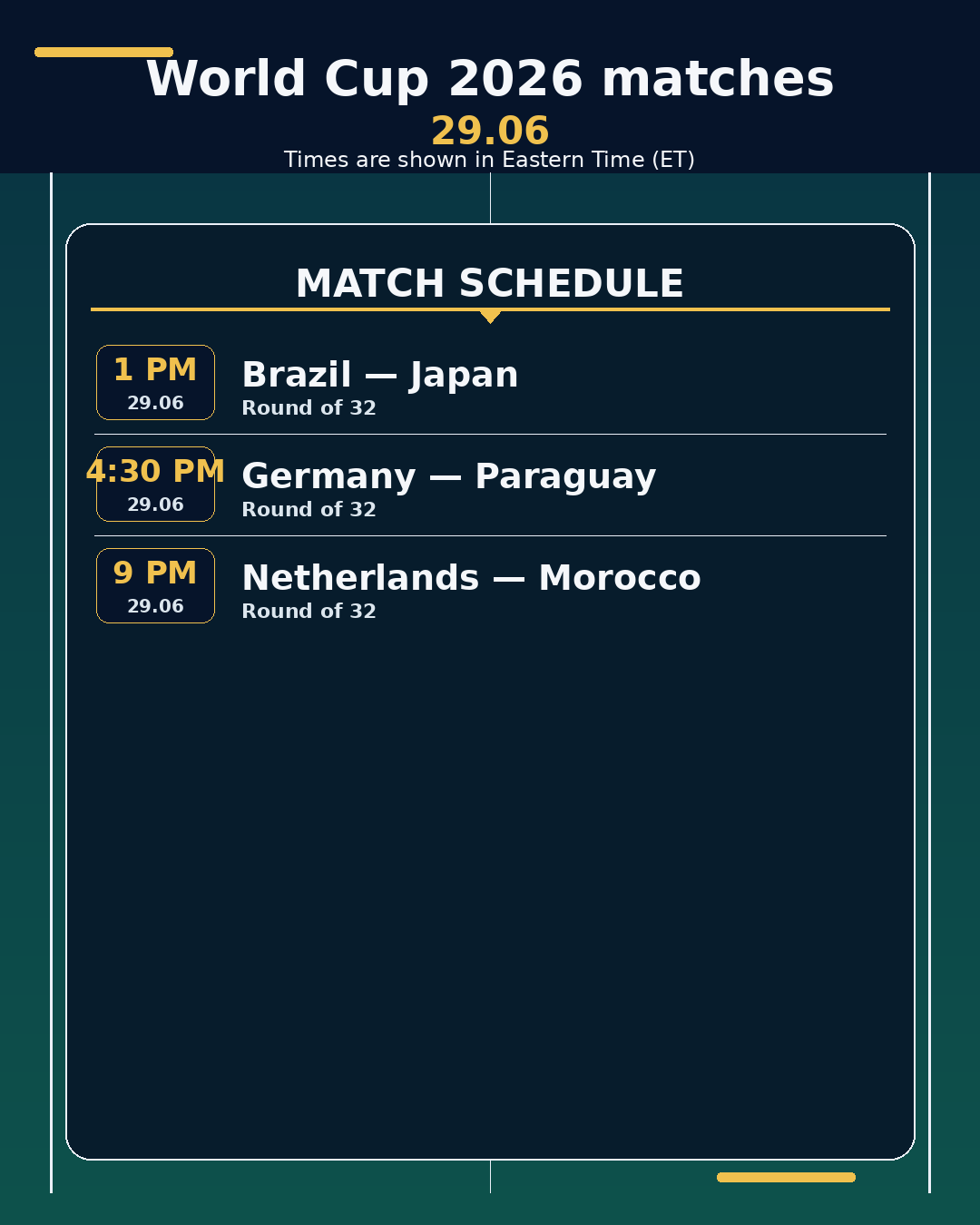 World Cup 2026: matches in the next 24 hours