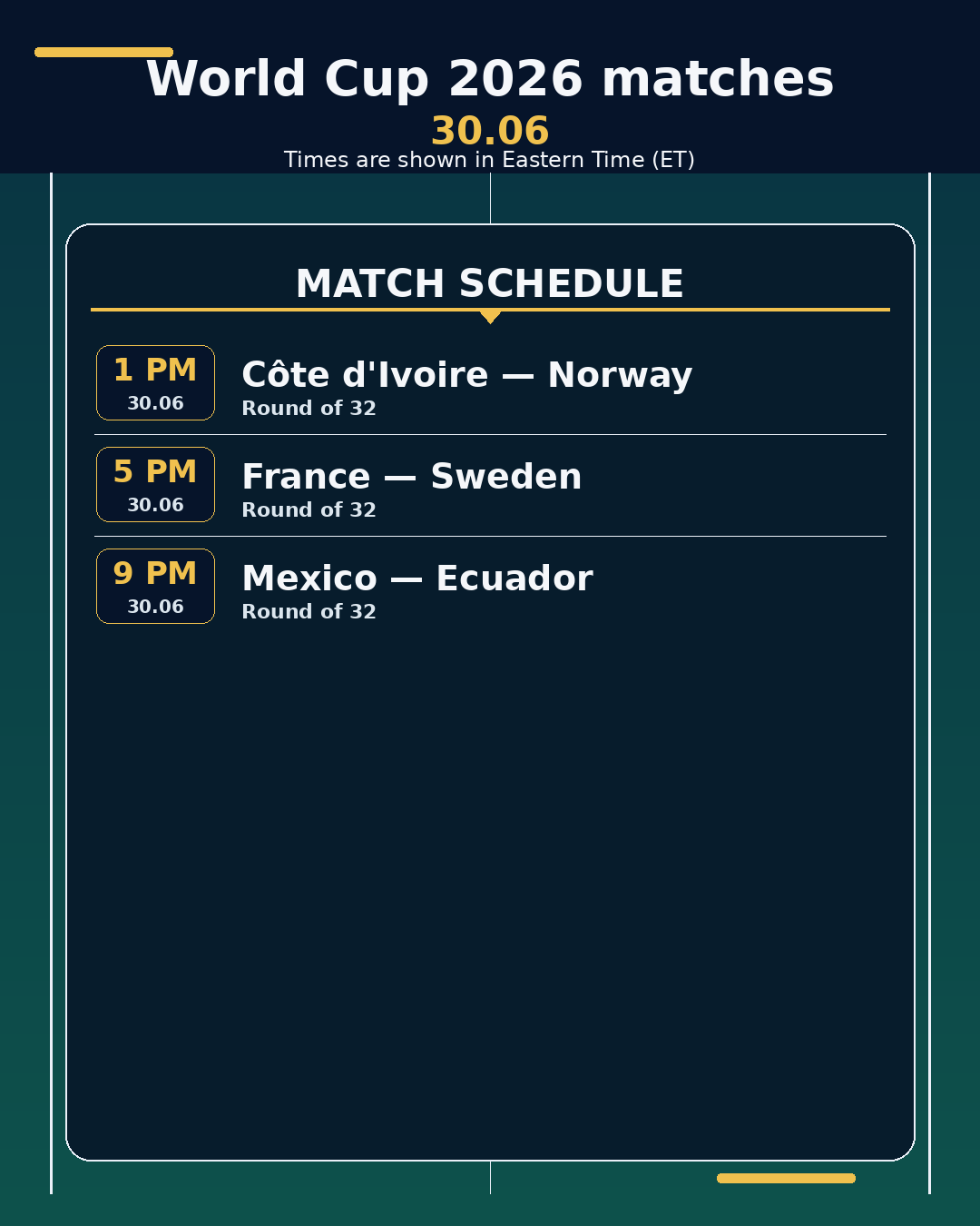 World Cup 2026: matches in the next 24 hours