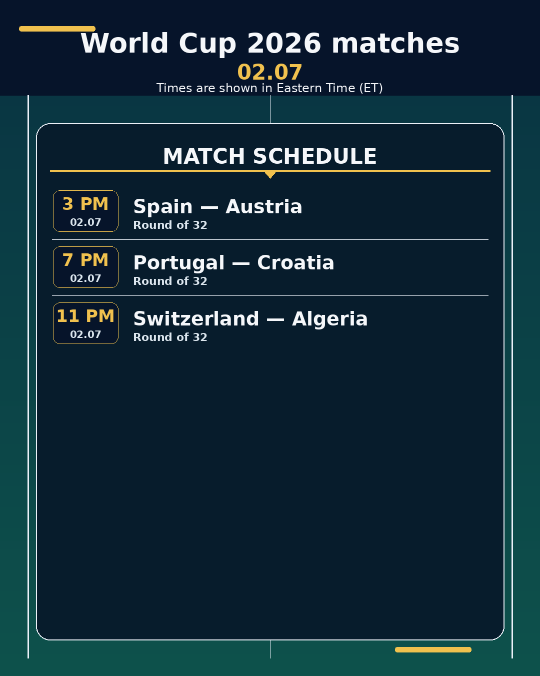 World Cup 2026: matches in the next 24 hours