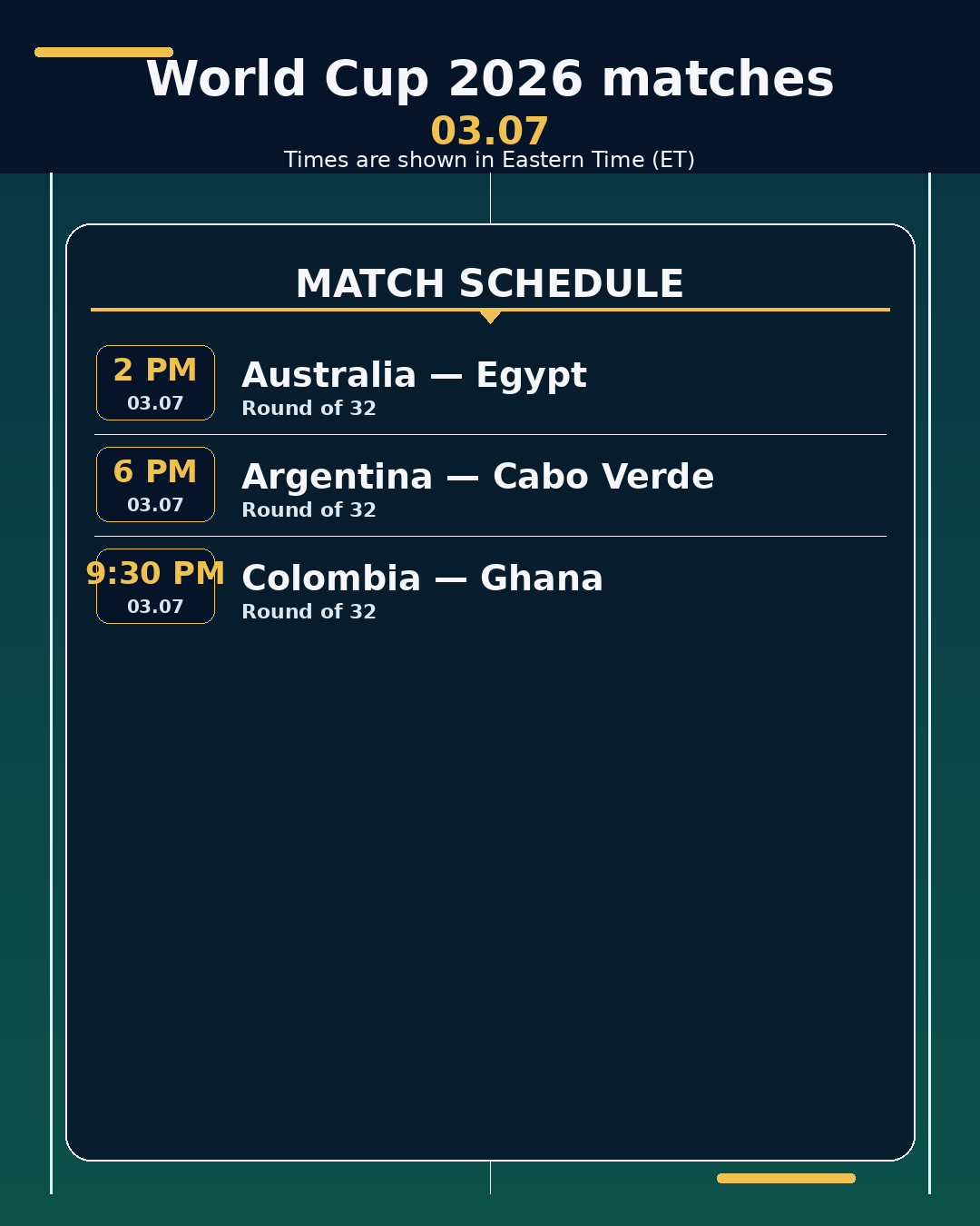 World Cup 2026: matches in the next 24 hours