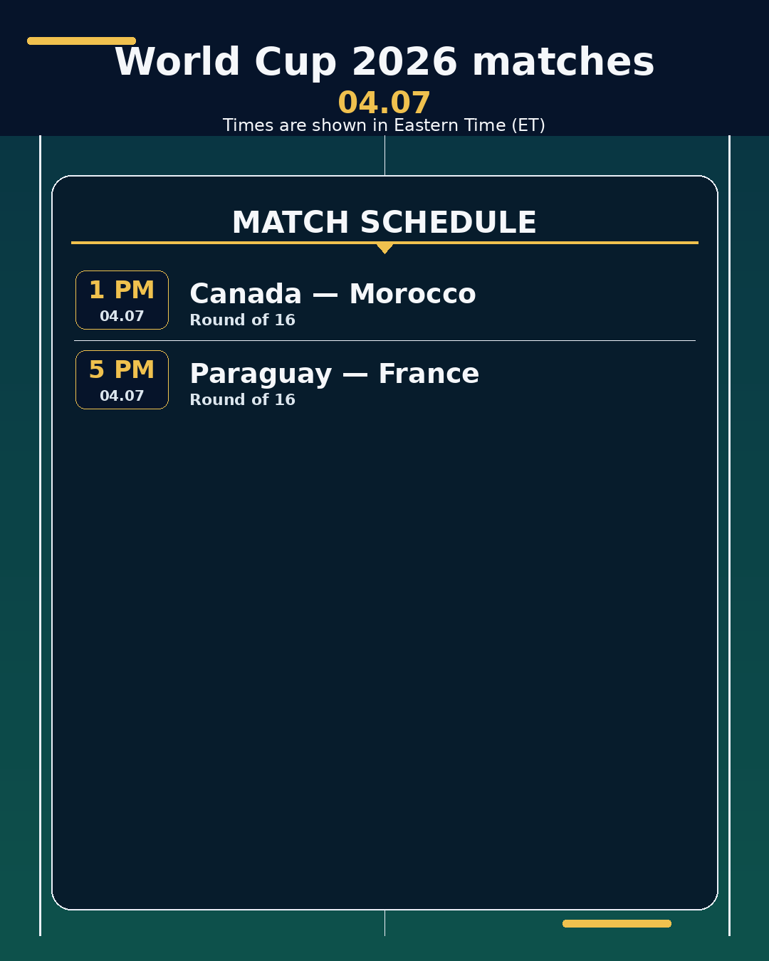 World Cup 2026: matches in the next 24 hours