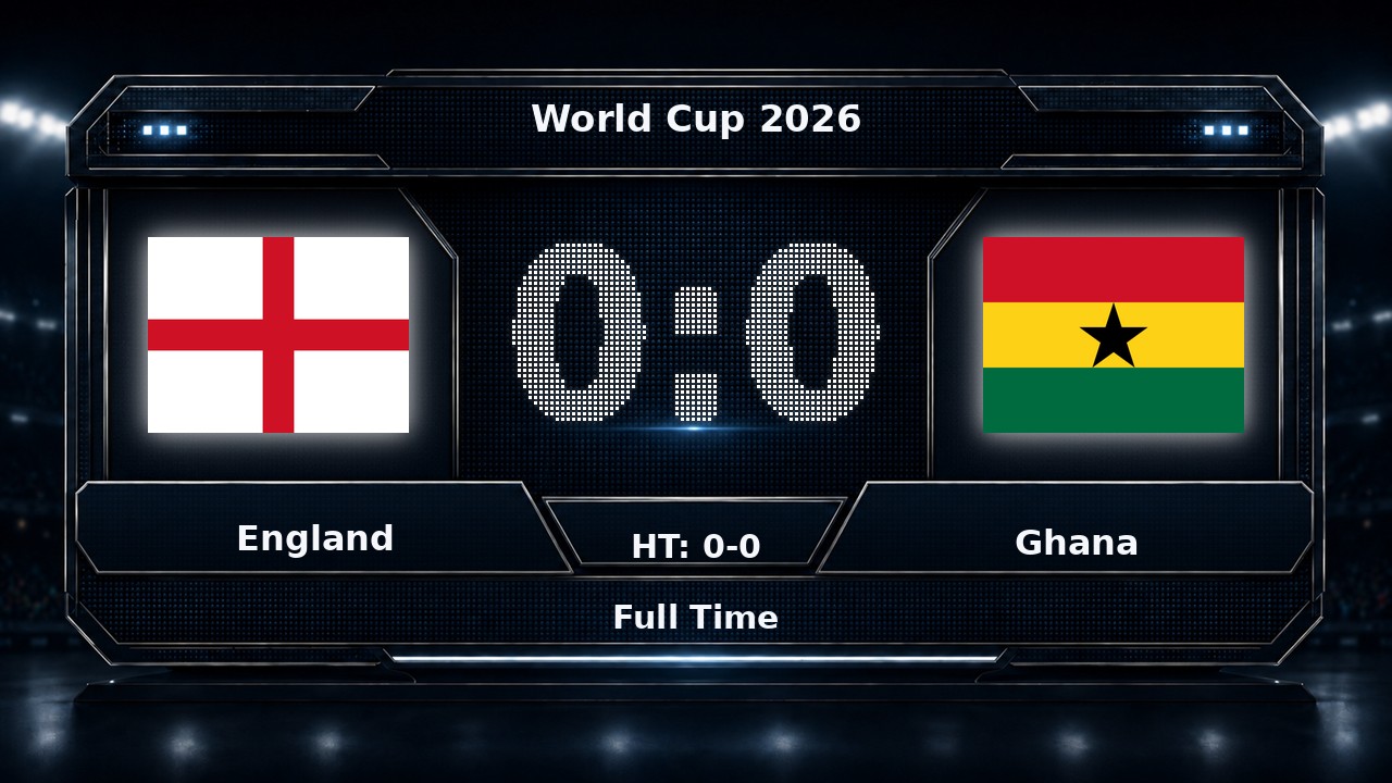 England 0-0 Ghana: World Cup 2026 result