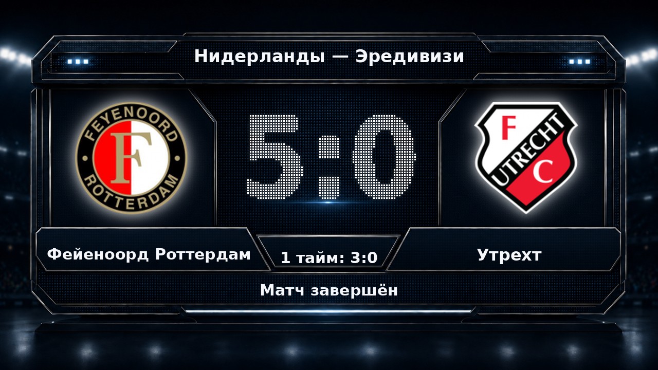 Фейеноорд Роттердам — Утрехт: результат матча
