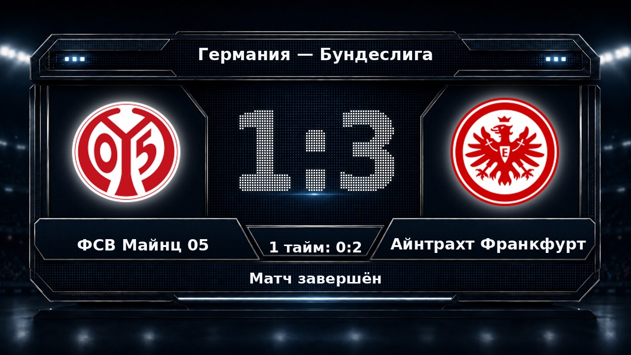 ФСВ Майнц 05 — Айнтрахт Франкфурт: результат матча