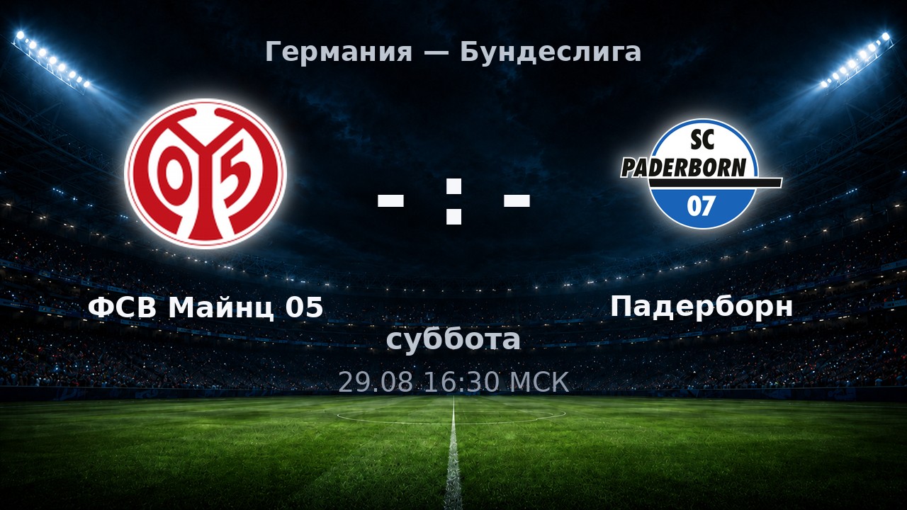 ФСВ Майнц 05 — Падерборн: анонс матча