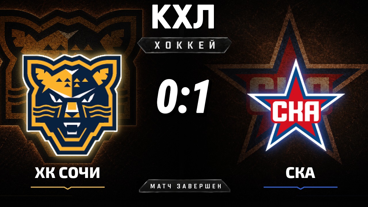 ХК Сочи — СКА: результат матча КХЛ