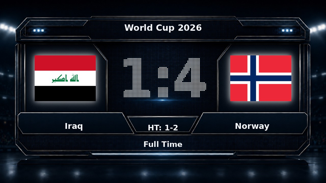 Iraq 1-4 Norway: World Cup 2026 result