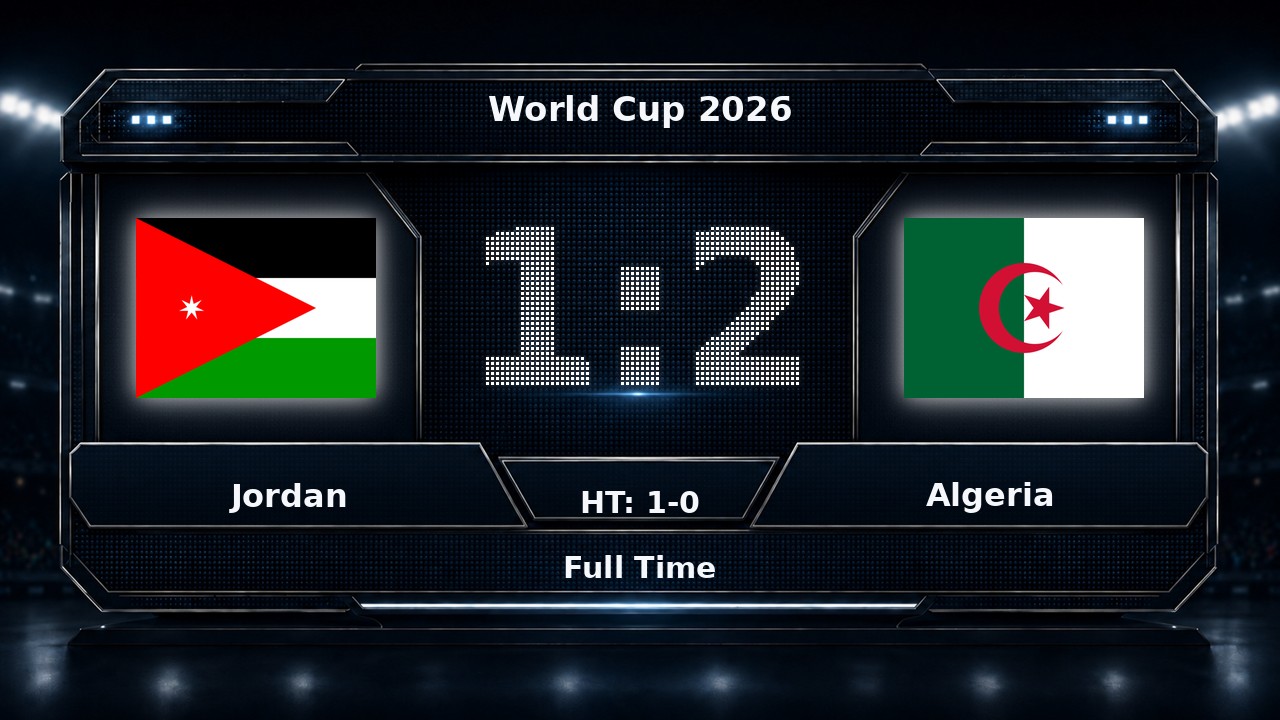 Jordan 1-2 Algeria: World Cup 2026 result