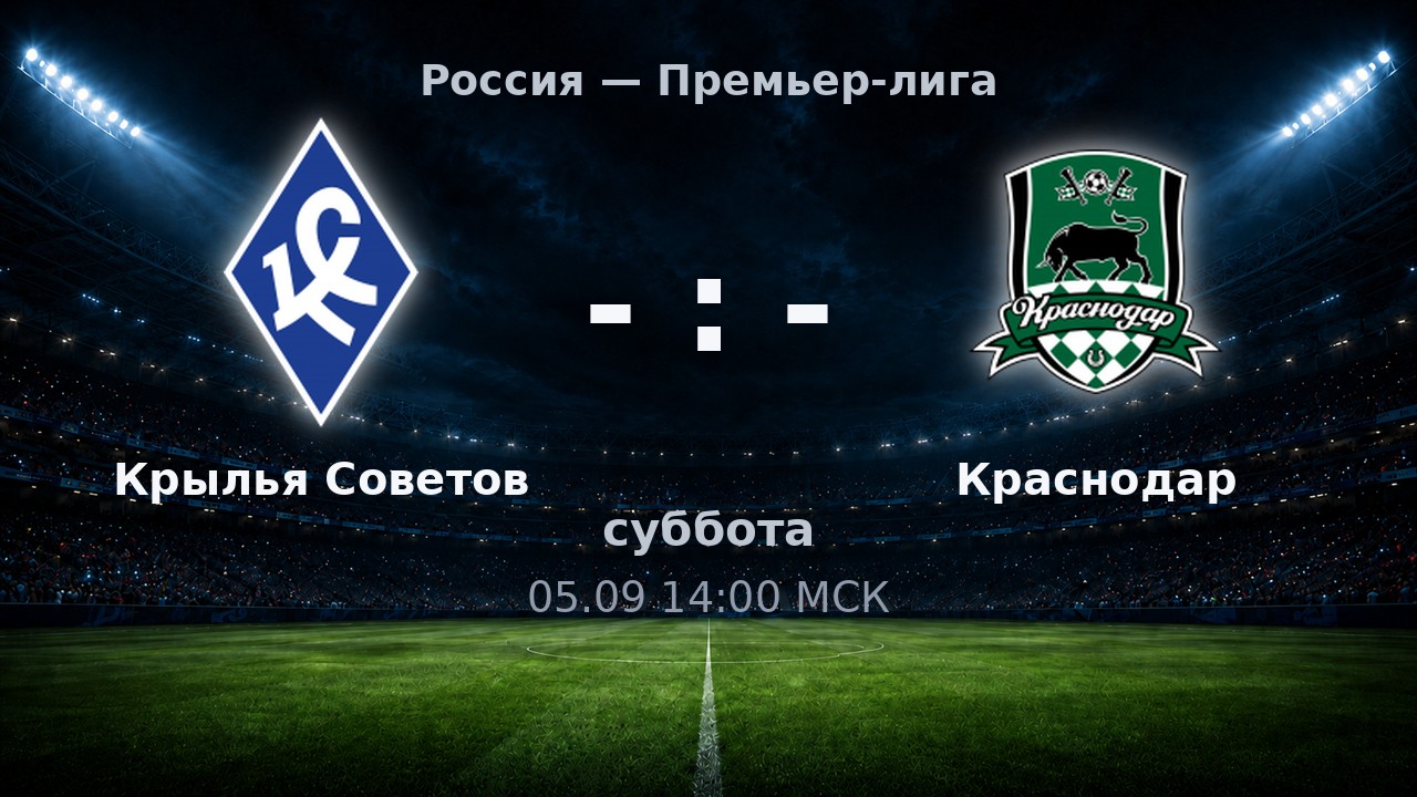 Крылья Советов — Краснодар: анонс матча