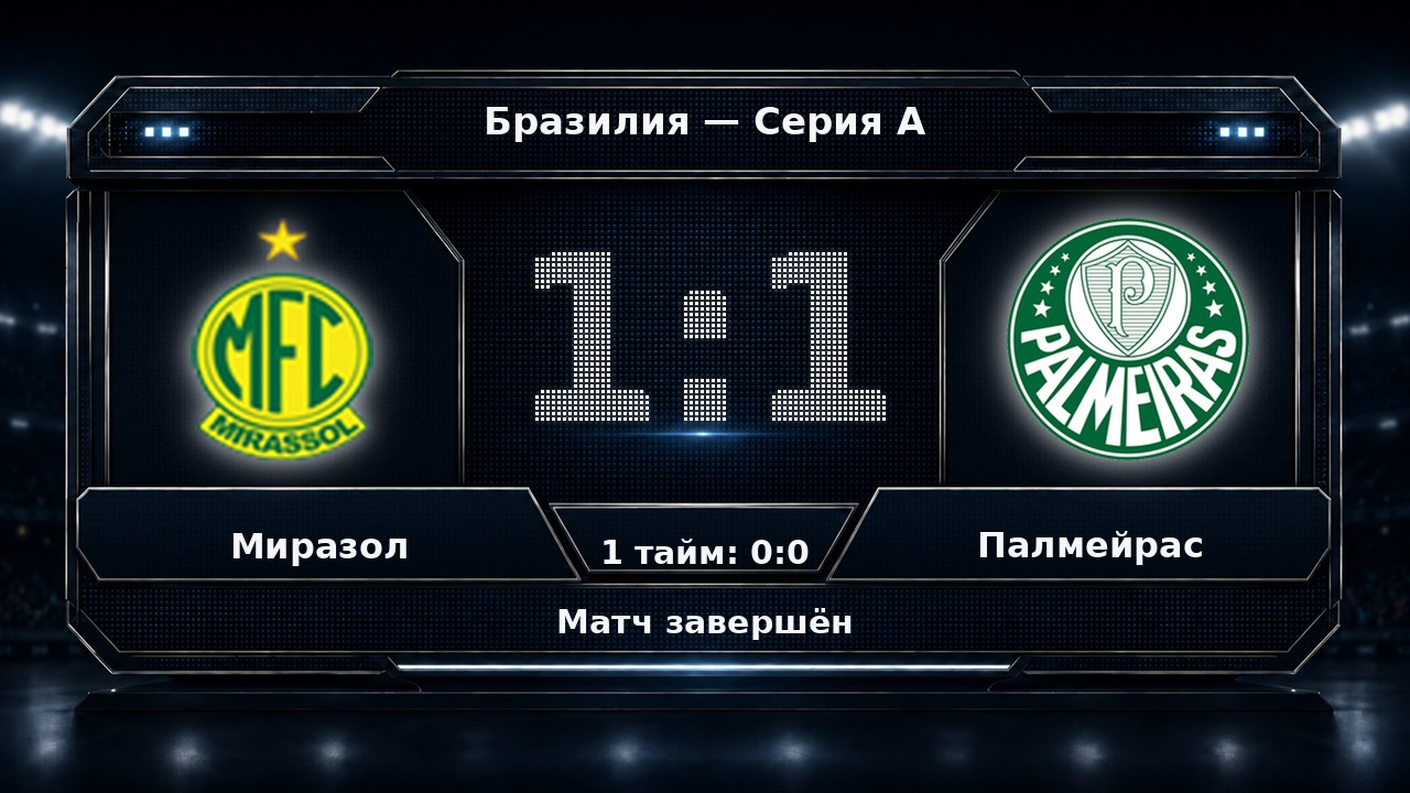 Миразол — Палмейрас: результат матча