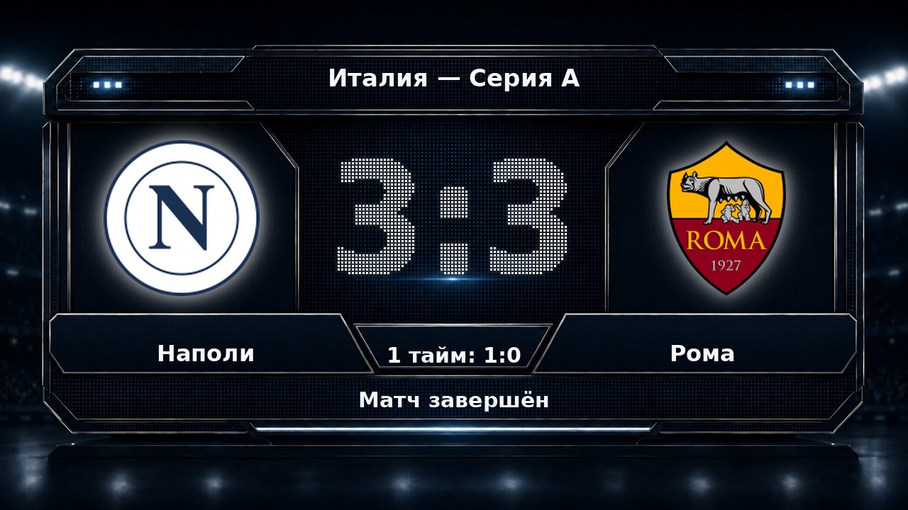 Наполи — Рома: результат матча