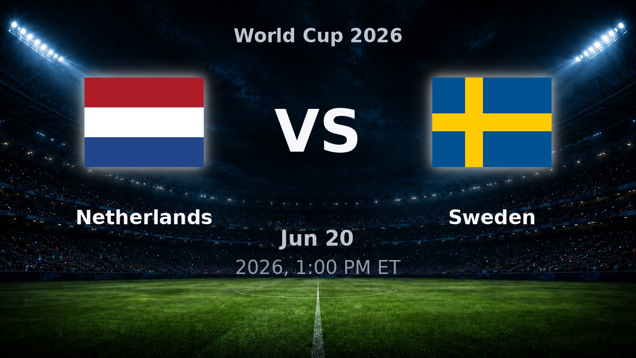 Netherlands vs Sweden: World Cup 2026 preview