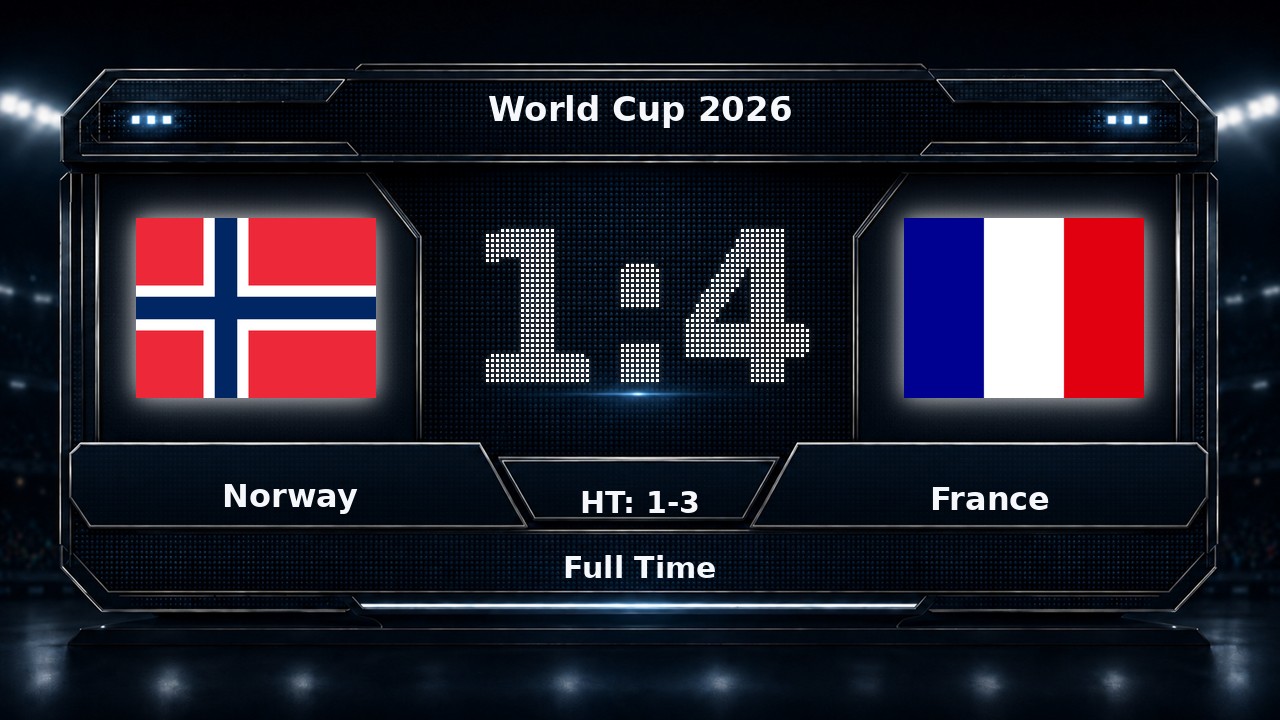 Norway 1-4 France: World Cup 2026 result