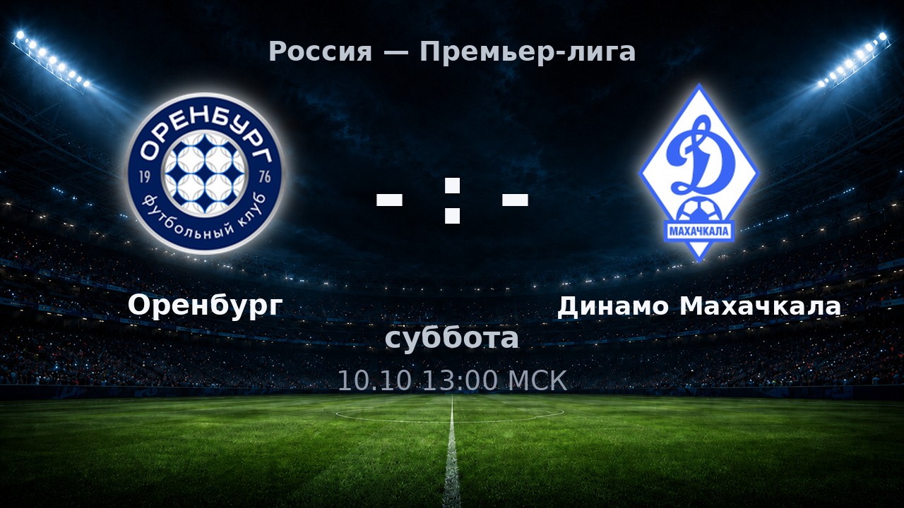 Оренбург — Динамо Махачкала: анонс матча