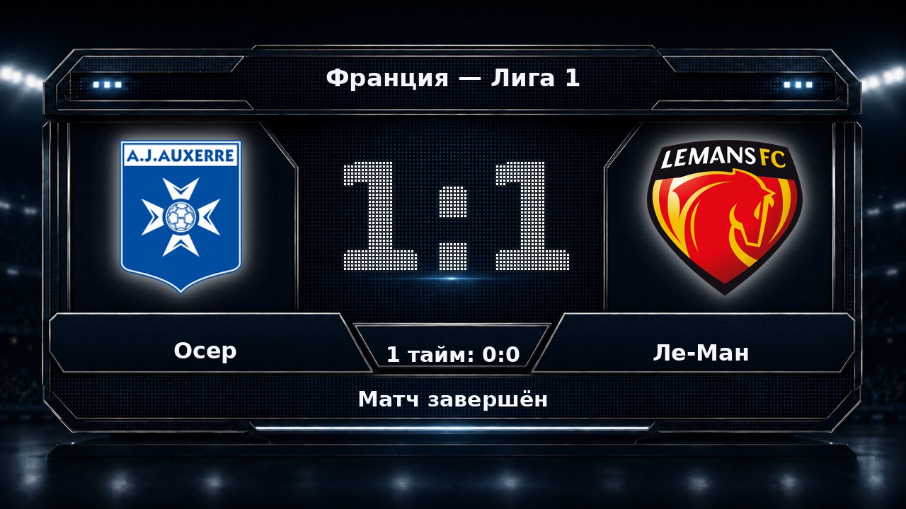 Осер — Ле-Ман: результат матча