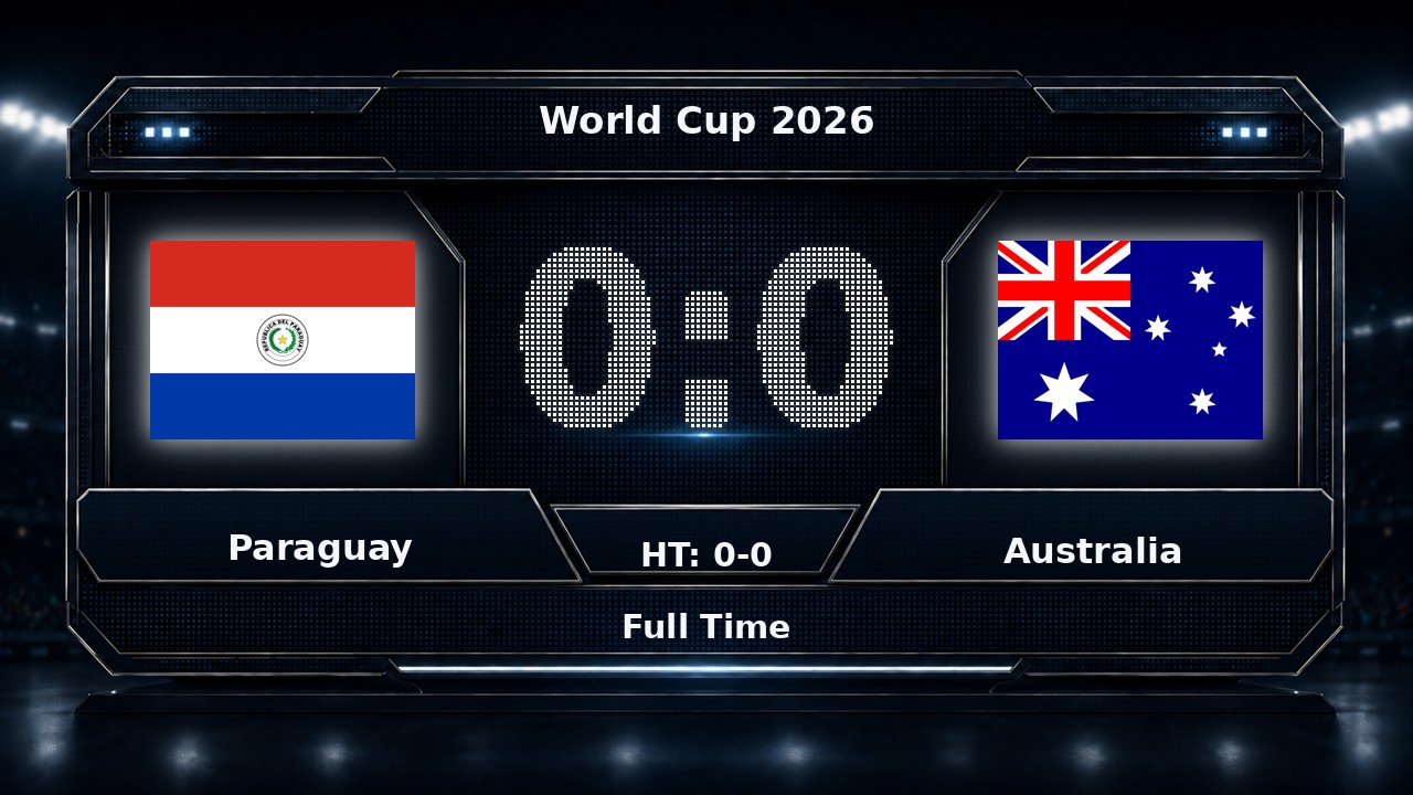 Paraguay 0-0 Australia: World Cup 2026 result