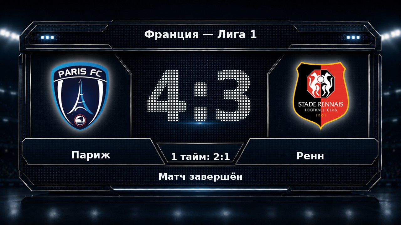 Париж — Ренн: результат матча