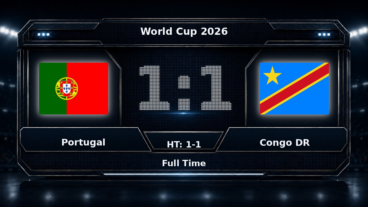Portugal 1-1 Congo DR: World Cup 2026 result