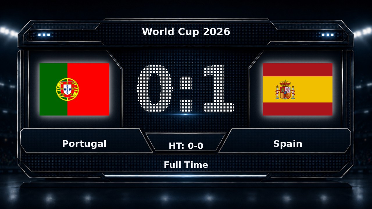 Portugal 0-1 Spain: World Cup 2026 result