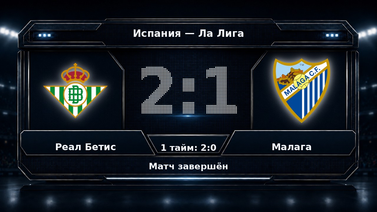 Реал Бетис — Малага: результат матча