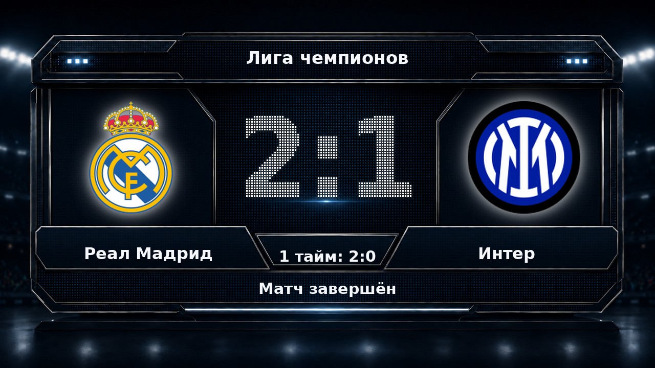 Реал Мадрид — Интер: результат матча