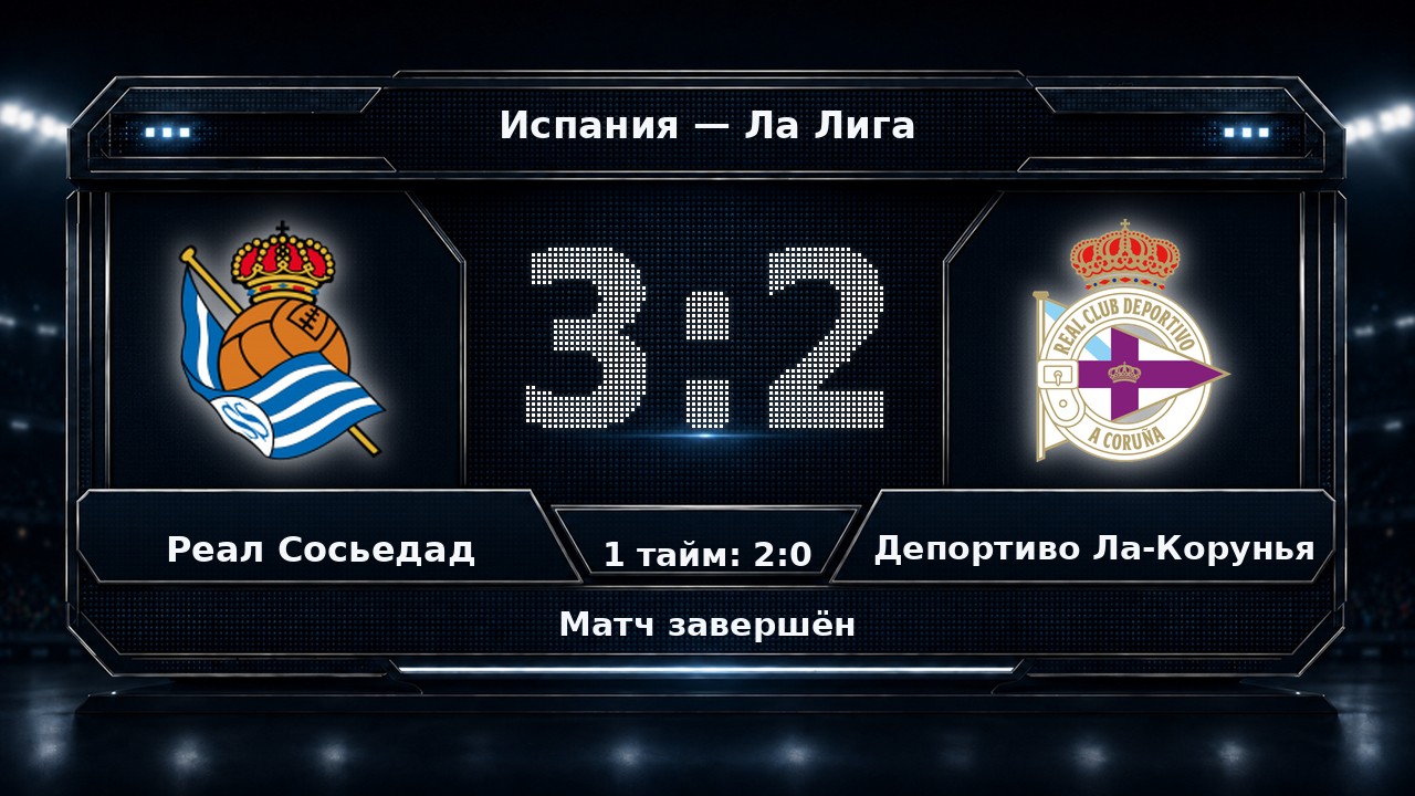 Реал Сосьедад — Депортиво Ла-Корунья: результат матча