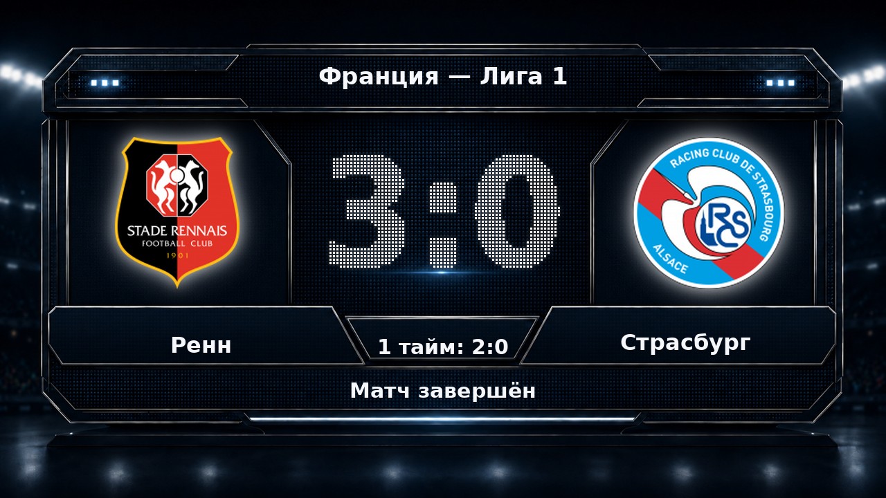 Ренн — Страсбург: результат матча