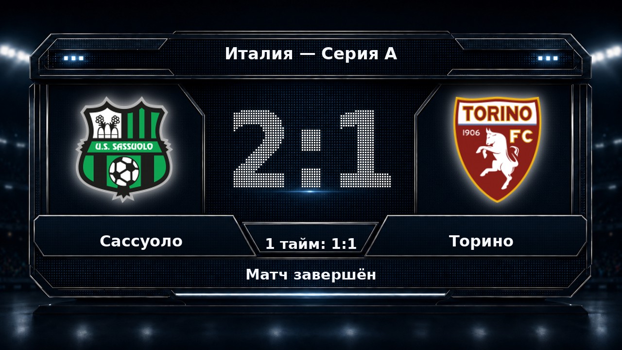 Сассуоло — Торино: результат матча