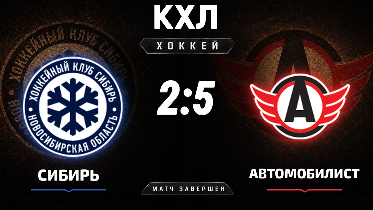 Сибирь — Автомобилист: результат матча КХЛ