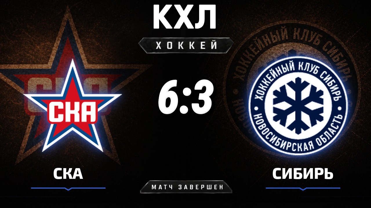 СКА — Сибирь: результат матча КХЛ
