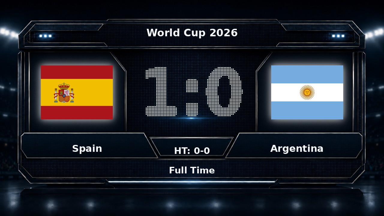 Spain 1-0 Argentina: World Cup 2026 result