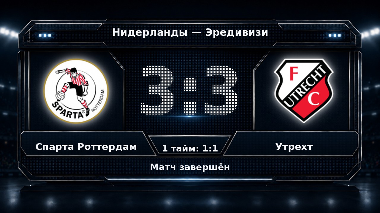Спарта Роттердам — Утрехт: результат матча